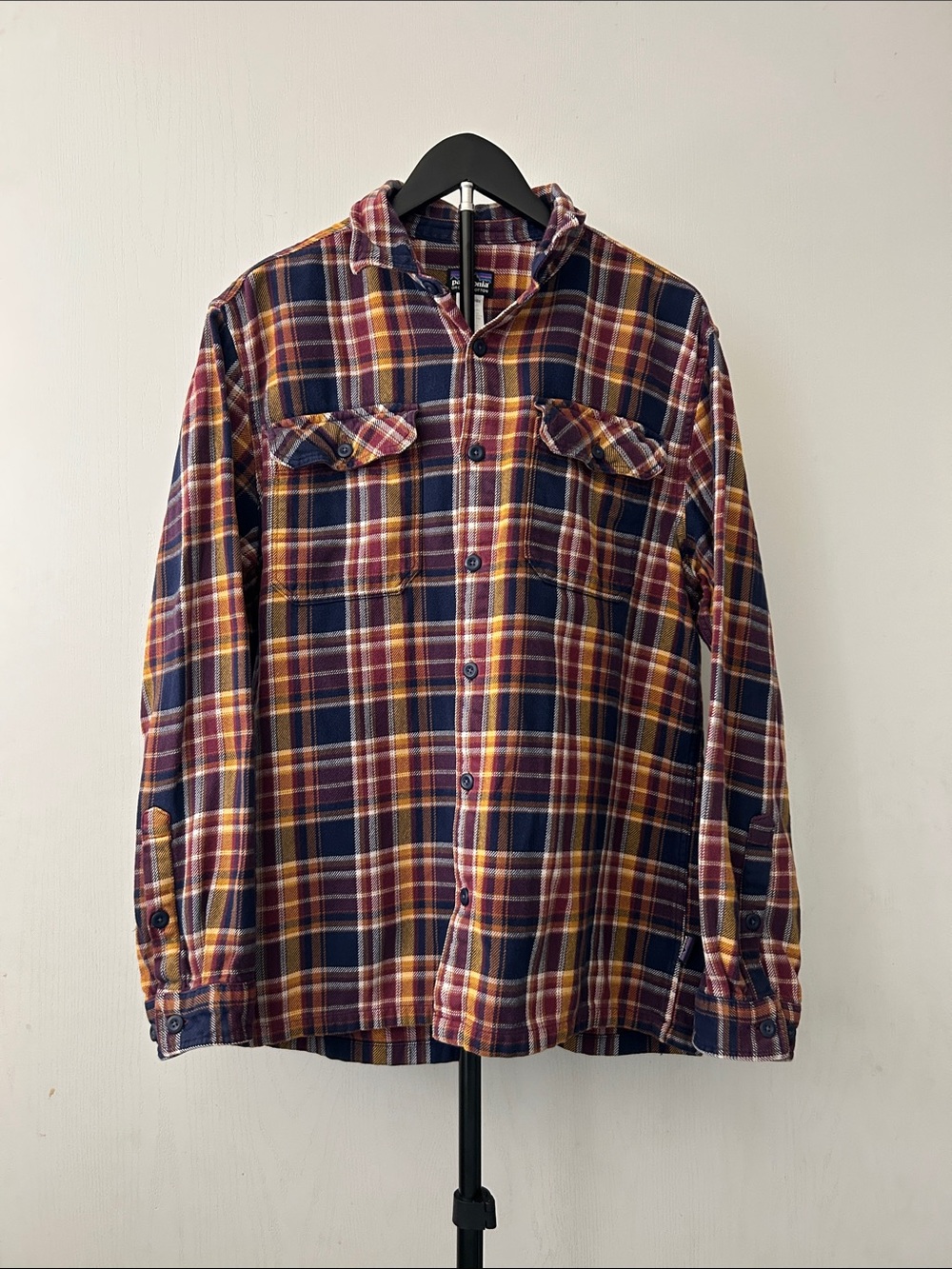 Men’s Patagonia Plaid Flannel Shirt 100% Organic Cotton